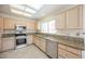 Modern kitchen with stainless steel appliances and granite countertops at 3116 Richland Dr, Las Vegas, NV 89134