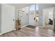 Welcoming foyer featuring wood-look flooring, ample natural light, and convenient storage at 3140 Sundown Dr, Las Vegas, NV 89169