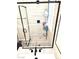 Modern glass shower with black trim, tiled walls and a sleek, minimalist design at 4109 Cloudless Ave, North Las Vegas, NV 89081