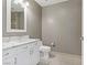Modern bathroom with marble countertop vanity and neutral wall color at 4575 Dean Martin Dr # 1208, Las Vegas, NV 89103