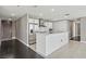 Modern kitchen featuring white cabinets, stainless steel appliances, and a central island at 4575 Dean Martin Dr # 1208, Las Vegas, NV 89103
