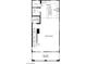 Second floorplan showing the great room, kitchen, pantry, covered balcony and powder room at 4665 Parkarbor Ave, Las Vegas, NV 89141