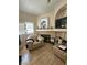 Cozy living room features a fireplace and comfortable seating, perfect for relaxing and enjoying the view at 5225 W Reno Ave # 210, Las Vegas, NV 89118