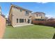 Well-maintained backyard with artificial turf, a charming patio, and a private, secure setting with block fence at 5419 Holding Ave, Las Vegas, NV 89139