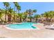 Inviting pool area with lush landscaping, offering a refreshing retreat for residents at 6480 Annie Oakley Dr # 814, Las Vegas, NV 89120