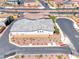 Aerial view of the home showing the desert landscaping and roof at 669 Assurance Pl, Henderson, NV 89011