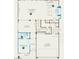 Detailed floor plan of the home's first floor, showcasing the kitchen, gathering room, dining area, and garage at 7058 W Camero Ave, Las Vegas, NV 89113