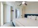 This bedroom features a comfortable bed, large closet with overhead lighting, and a convenient ensuite at 723 Seclusion Glen Ave, Las Vegas, NV 89123