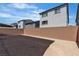 Spacious, blank canvas backyard offers a walled boundary, ready for your custom landscaping dreams and outdoor living designs at 7482 Lodano Ave, Las Vegas, NV 89113