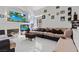 Inviting living room with fireplace, entertainment center, and lots of seating at 7954 Kentshire Dr, Las Vegas, NV 89117