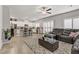 Open floor plan featuring the kitchen and the living room at 8351 Gold River Ct, Las Vegas, NV 89113