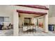Covered patio with neutral walls and concrete floor, offering an outdoor dining area at , Las Vegas, NV 89148