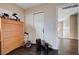 Bedroom view highlighting the closet and hallway entrance at 11120 Whooping Crane Ln, Las Vegas, NV 89144