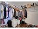 Spacious walk-in closet featuring built-in shelving and ample storage space for clothes and accessories at 11120 Whooping Crane Ln, Las Vegas, NV 89144