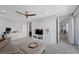 Bright living room with a ceiling fan, recessed lighting and view of the home's entry at 298 Watteau Ct, Henderson, NV 89012
