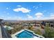 Beautifully designed backyard pool and spa with views of the city and mountains at 298 Watteau Ct, Henderson, NV 89012