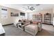 Entertainment room with tiered seating, custom shelves, and a comfortable layout for viewing pleasure at 395 Prairie Sun St, Las Vegas, NV 89138
