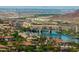 Waterfront property with views of the bridge, resort, and surrounding desert landscape at 12 Tatahatso Point St, Henderson, NV 89011