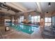 Indoor swimming pool area with lounge chairs and large windows at 223 Hunter Ridge Rd # 300, Brian Head, UT 84719