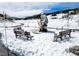 Statue of bear reading a book surrounded by animal figures and benches in a snowy park-like setting at 223 Hunter Ridge Rd # 300, Brian Head, UT 84719