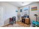 Bedroom features a wooden desk and fan for a relaxing atmosphere at 2727 Chinaberry Hill St, Laughlin, NV 89029