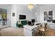 A well-lit home office space with modern furniture and an open layout at 286 Shaded Canyon Dr, Henderson, NV 89012