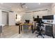 This office features a modern desk and a barn door, perfect for working from home at 3458 W Agate Ave, Las Vegas, NV 89139