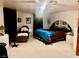 Bedroom with carpeted floor, ceiling fan, and neutral colored walls at 3491 S Bridle Way, Crystal, NV 89020