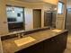 Elegant bathroom with double sinks, granite counters, and a walk-in shower, mirroring the bedroom at 355 Gracious Way, Henderson, NV 89011