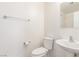 Bright half bathroom with pedestal sink and modern fixtures at 9339 Bondeno St, Las Vegas, NV 89123