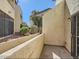 Private patio with decorative concrete and wrought iron features offering a relaxing outdoor space at 2080 Karen Ave # 34, Las Vegas, NV 89169