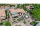 This aerial view displays a fenced-in backyard, a covered patio, and desert-friendly landscaping at 2232 Beacon Ridge Dr, Las Vegas, NV 89134