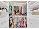 Walk in closet with built-in shelves and plenty of hanging space at 2232 Beacon Ridge Dr, Las Vegas, NV 89134