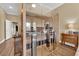 Luxurious home sauna with clear glass door, wood interior, and recessed lighting at 2232 Beacon Ridge Dr, Las Vegas, NV 89134