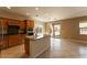 Kitchen with stainless steel appliances and an island at 2532 Bechamel Pl, Henderson, NV 89044