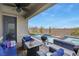 Inviting patio area with a pool, grill, and outdoor seating at 272 Mount Steele Ave, Henderson, NV 89015