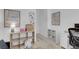 Bedroom with shelves, neutral walls, carpet and decorations at 272 Mount Steele Ave, Henderson, NV 89015