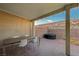 Backyard with covered patio, hot tub and block wall at 2852 Red Ct, Las Vegas, NV 89123