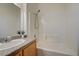 Brightly lit bathroom with granite countertop and tile flooring at 2852 Red Ct, Las Vegas, NV 89123