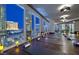 Yoga studio with floor-to-ceiling windows offering views of the city and comfortable workout spaces at 3750 Las Vegas Blvd # 2407, Las Vegas, NV 89158