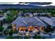 Beautiful aerial view of a single-story home with a spacious backyard and mountain views at 4564 Bersaglio St, Las Vegas, NV 89135