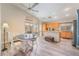 Inviting eat-in kitchen boasting a center island, stainless steel appliances, and natural light at 5532 Sentinel Bridge St, Las Vegas, NV 89130