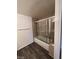 Updated bathroom with modern shower and glass sliding doors, offering a clean and bright space at 6749 W Charleston Blvd # 2, Las Vegas, NV 89146