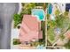 Aerial image depicting a pool and backyard of an attractive Gathering home at 7632 Spruce Run Ct, Las Vegas, NV 89128