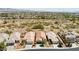 A wide aerial shot showing desert landscape and community layout at 8180 Loma Del Ray St, Las Vegas, NV 89131