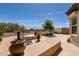 Backyard featuring desert landscape and decorative water feature at 8180 Loma Del Ray St, Las Vegas, NV 89131