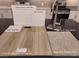 Interior design samples showcasing cabinet, quartz, paint, faucet and carpet styles and colors at 9997 River Corral St, Las Vegas, NV 89166