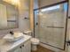 Modern bathroom with glass shower, vessel sink, and updated fixtures at 2805 Proust Ct, Henderson, NV 89044