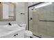Modern bathroom with glass shower, vessel sink, and updated fixtures at 2805 Proust Ct, Henderson, NV 89044
