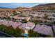 Aerial shot of the community with mountain views at 42 Carolina Cherry Dr, Las Vegas, NV 89141